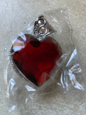 #ad #ad New Red Garnet 925 Sterling Silver Heart Cut Pendent $49.99