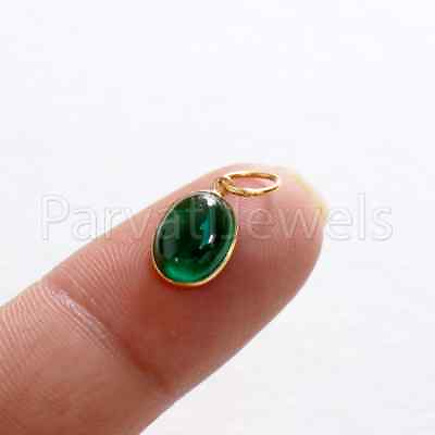 #ad Natural Green Emerald Charms Solid 14k amp; 18k Gold Wedding Women#x27;s Charms Pendant $72.86