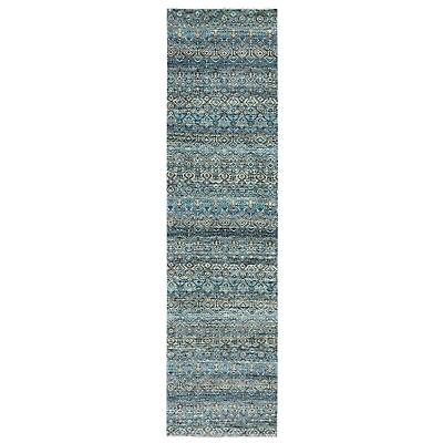#ad 2#x27;6quot;x10#x27; Blue 100% Wool Hand Knotted Kohinoor Herrita Design Runner Rug R79494 $926.10