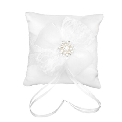 #ad 15 *15cm Bridal Ring Bearer Floral Pillow White Pillows Bride Flower Girl $11.39