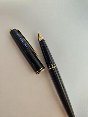 #ad Montblanc Fountain pen Classic Black 14K Gold 585 Nib $105.97