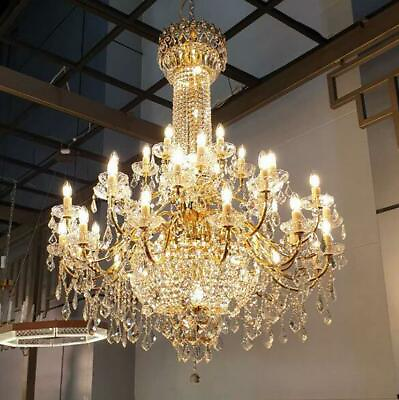 #ad Clear Large 36 48 arms Luxury Crystal Chandelier Light Pandent Lamp LED Fixtures $1654.34