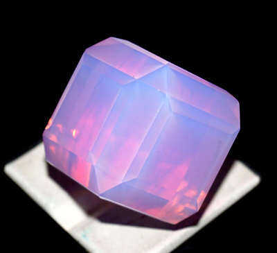 #ad 124 Ct Natural Pink Opal Cube Cut Welo Australian Certified Untreated Gemstone $22.62