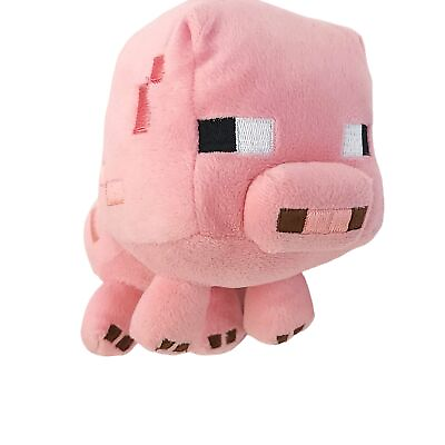 #ad Minecraft Mojang Pixelated 2014 PINK PIG Stuffed Collectible Animal Plush 4.5quot; $10.74