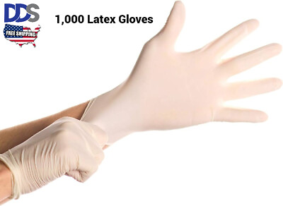 #ad 1000PCS Powder Free Textured Examination Latex Gloves for Medical Use FAST SHIP $39.99