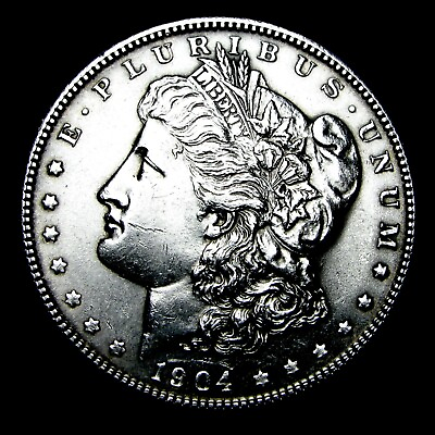 #ad 1904 Morgan Dollar Silver Gem BU Details Coin #493L $95.00