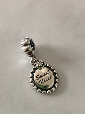 #ad Sweet Niece Dangle Charm S925 Authentic Sterling Silver European Charm $26.95