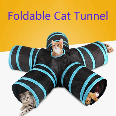 #ad Indoor Cat Tunnel 345 Way Pet Play Tunnel Collapsible Tunnel Tube Kitty Tunnel $24.99