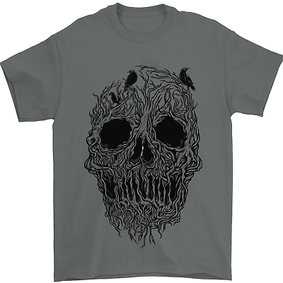 #ad Tree Skull Mens T Shirt 100% Cotton GBP 8.49