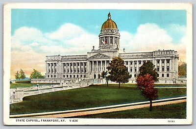 #ad Postcard State Capitol Frankfort Kentucky 1936 L168 $1.99