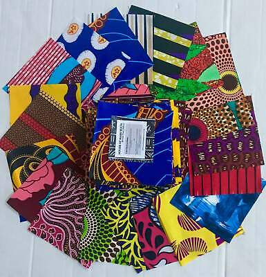 #ad Charm Packs African Fabric 200 patterns Precut 5” Quilting Fabric Squares $13.59