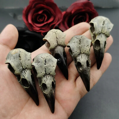 #ad Raven Skull Necklace Resin Crow Steampunk Gothic Witch Halloween Prop Decoration $9.50