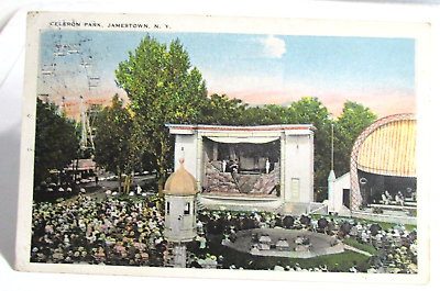 #ad 1925 JAMESTOWN NEW YORK NY Postcard Celeron Park Celeron NY Postmark cancel $6.95