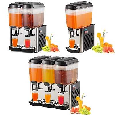 #ad Commercial Beverage Dispenser 1 2 3 Tanks Cold Ice Juice Tea Drink Machine $217.99