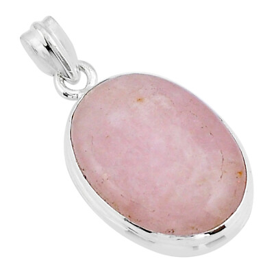 #ad Hand Carved Silver 20.18cts Natural Pink Morganite Oval Pendant Jewelry Y31140 $15.29