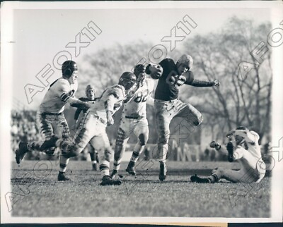 #ad 1945 Illinois Illini Halfback Gene Kwasniewski Run VS Northwestern Press Photo $15.00