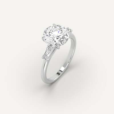 #ad 2.9 carat Round Engagement Ring IGI F VS1 Lab Diamond in 14k White Gold $3250.00