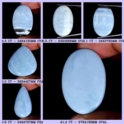 #ad Natural African Blue Opal Loose Gemstone Cabochon $6.99