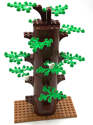 #ad Lego New Reddish Brown Tree Forest with Leaves and Birds Animals Jungle Piece $19.99