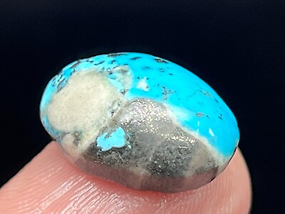 #ad 19CT 100% Natural Red Mountain Magnificent Blue Turquoise Cabochon with Pyrite $29.99