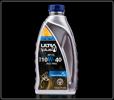 #ad Ultra1Plus 10W 40 Conventional Motorcycle 4T Racing Oil API SL JASO MA2 Quart $50.15