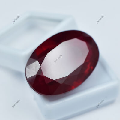 #ad AAA CERTIFIED Oval Cut 78.30 Ct Beautiful Red Ruby Natural Best Loose Gemstone $26.70