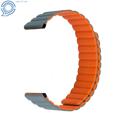 #ad 20 22mm Silicone Magnetic Watch Band Magnetic Loop Strap Release Wristband $12.01