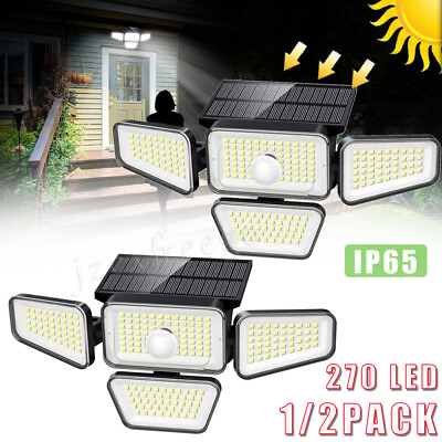 #ad 90000LM LED Solar Motion Sensor Light Outdoor Garden Wall Security Flood Lamp $23.99