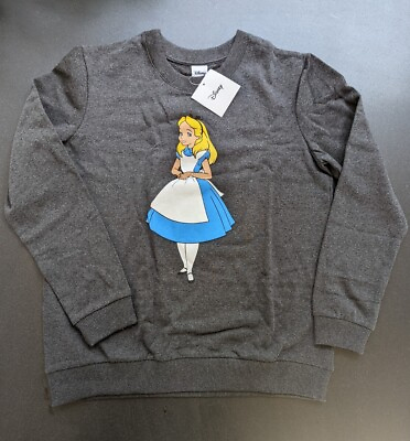 #ad BNWT Disney Alice In Wonderland Grey Sweatshirt Size Small GBP 25.00
