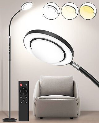 #ad #ad 2400LM Gooseneck Standing Lamp Led Floor Lamp with 4 Color Temperature amp; Remote $55.79