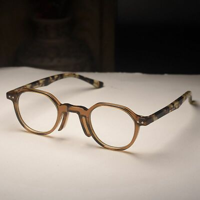 #ad Men#x27;s geometric crystal brown glasses women#x27;s acetate brown tortoise eyeglasses $37.99