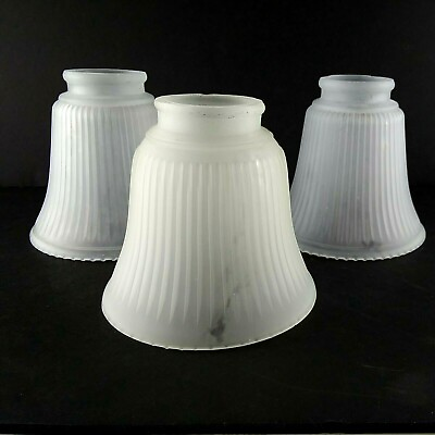 Lot Of 3 Ceiling Fan Shade Replacement Shades Frosted 2quot; Fitter $29.69