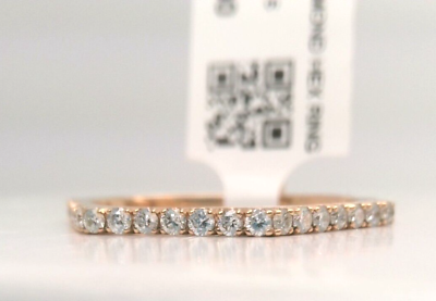 #ad $1300 GENUINE Diamond HEXAGON ANNIVERSARY Ring WEDDING BAND REAL 14k Yellow GOLD $299.00