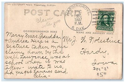 #ad 1907 DPO Ghost Town Frontier Claim Hardingrove SD RPPC Photo Vintage Postcard $45.47