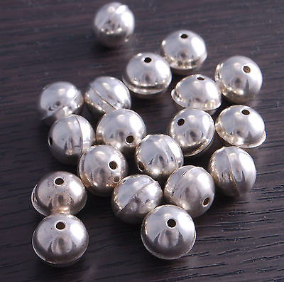#ad Sterling Silver Bench Made Beads 10mm pack of 5 beads DB4D $21.90