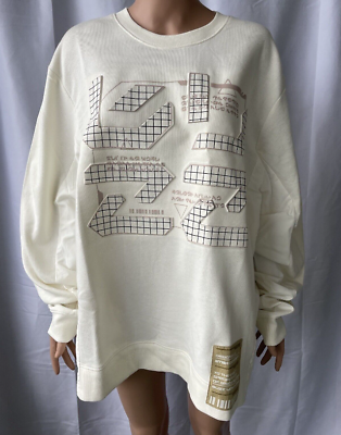 #ad DISNEY PARK Star Command Buzz Lightyear Sweatshirt Beige Sweater XL NEW $59.90