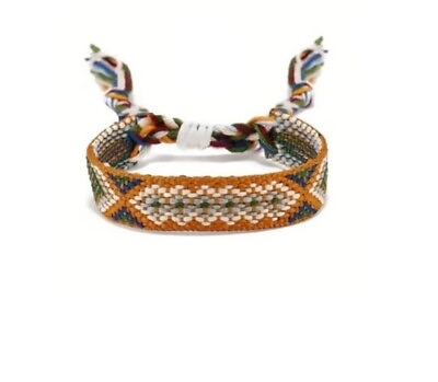 #ad Woven Bracelet Adjustable Sliding Closure Multicolor Woven Bracelet $4.99