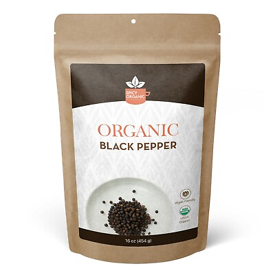 #ad #ad Organic Black Pepper Dried Whole Peppercorns 16 OZ $15.98