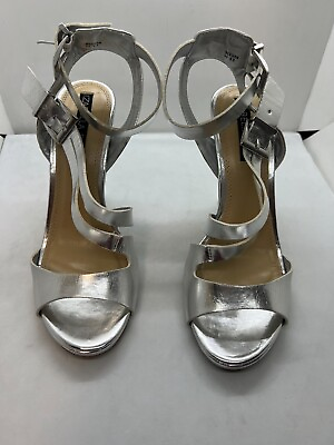 #ad Izabella Rue Meegan Women Heel Silver Shoes Sz US 8.5 $29.99