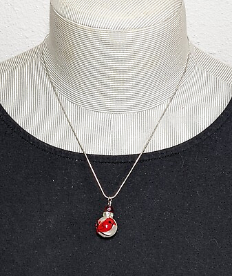 #ad Cardinal Bird Jewelry Christmas Cardinal Red Handmade Jewelry Beaded Necklace $13.45
