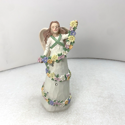 #ad 2012 Angelstar 5.5quot; Tall Floral Flowers Angel Sculpture Figurine Decor $19.99