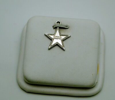 #ad STERLING SILVER quot;PERFECT ATTENDANCEquot; BETA SIGMA PHI STAR SHAPED PENDANT #FMO417 $10.45