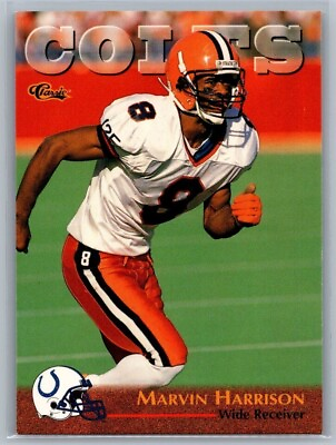 #ad 🏆 1996 Classic NFL Rookies MARVIN HARRISON RC #88 SYRACUSE INDIANAPOLIS COLTS $1.56
