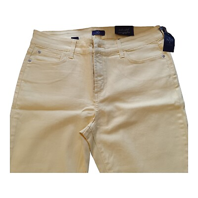 #ad NYDJ Jeans Yellow Original Slimming Fit Skinny Jeans Lift amp; Tuck Size 12 NWT $29.99