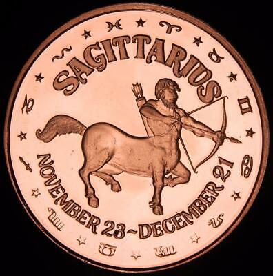 #ad 1 oz Copper Round Sagittarius $2.75