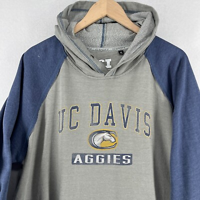 #ad UC DAVIS Hoodie Mens XL AGGIES California University Gunrock Sweatshirt Jumper $29.99