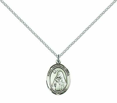 #ad St. Teresa of Avila Pendant St. 18quot; Stainless Steel Lite Curb Chain $67.37