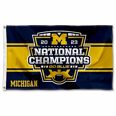 #ad For 2023 Michigan Wolverines Football fans 3x5 ft College Playoff Flag Banner $13.99