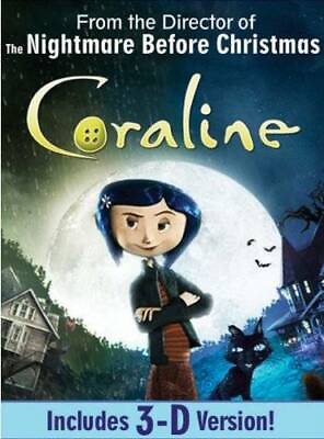 #ad Coraline Single Disc Edition Anaglyph 3D DVD By Dakota Fanning GOOD $5.24