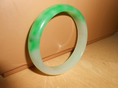 #ad Jade Bangle Bracelet Burmese Jadeite Green Grade A Jadeite $1499.00